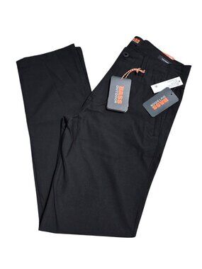 NWT | Bass Outdoor Traveler Tech Slim Straight Pants Caviar Black 5 Pocket | 28
